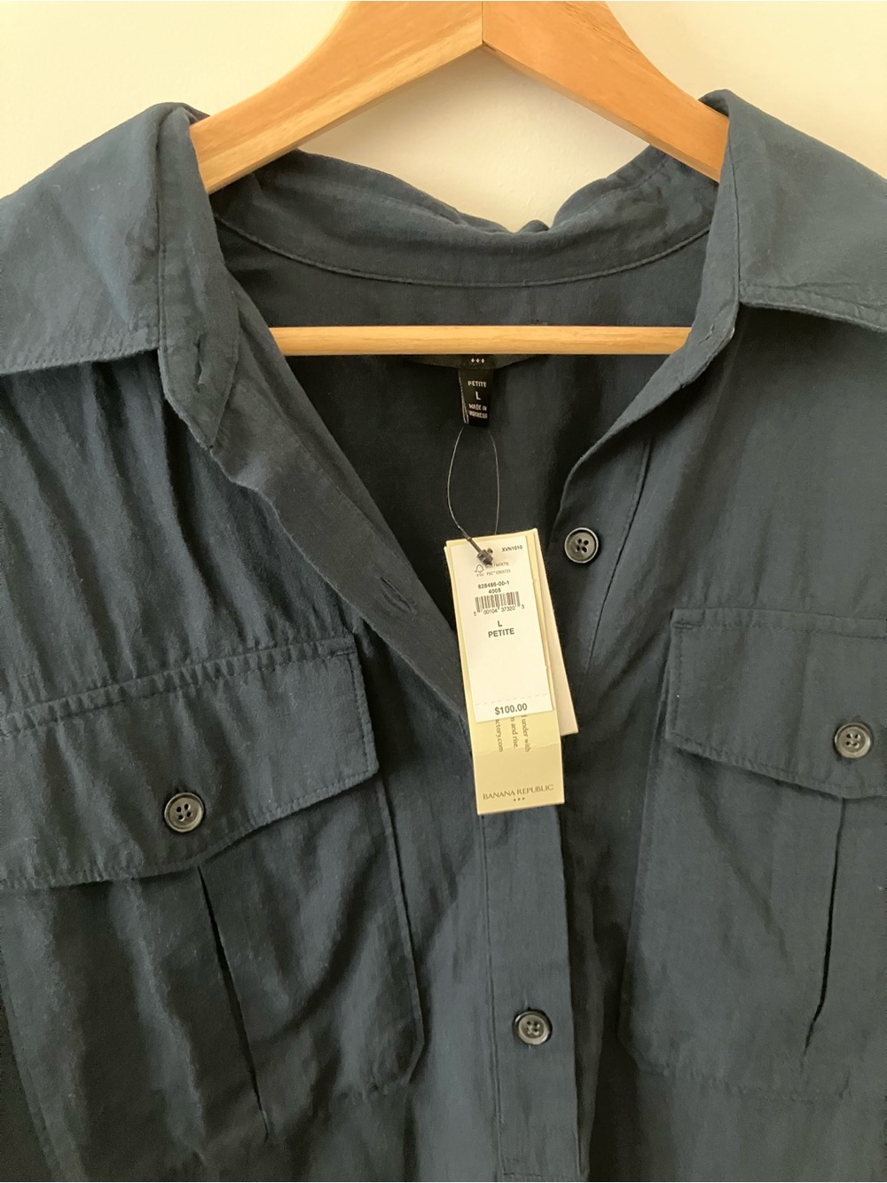 Banana Republic Factory Navy Maxi Shirt Dress - Picture 3 of 3